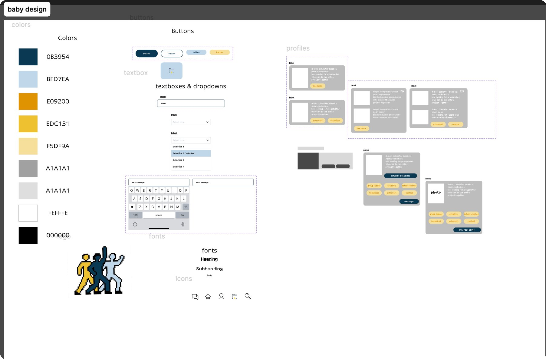 Group Finder design system