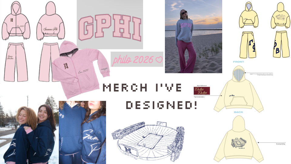Gamma Phi Beta merch designs